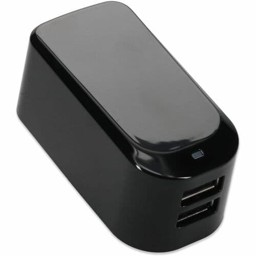 NEMA 1-15P TO 2XUSB 2.0 A M TO F ADPT CBL BLACK