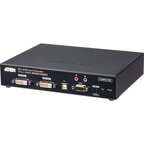 USB LINK DVI-I DUAL DISPLAY KVM OVER IP TRANSMITTER AUDIO  SERIAL
