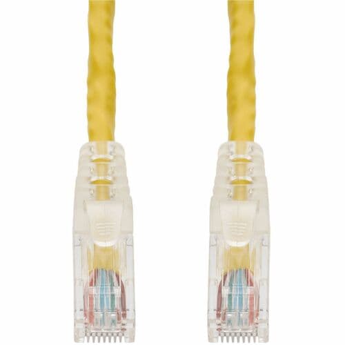 5FT YELLOW CAT6 UTP PVC SNAGLESS EASY CLEAR BOOT TAA PATCH