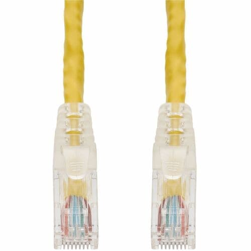 25FT YELLOW CAT6 UTP PVC SNAGLESS EASY CLEAR BOOT TAA PATCH
