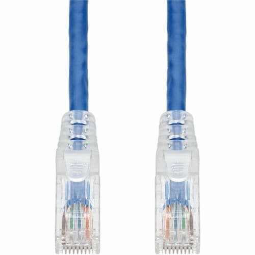 20FT BLUE CAT6 UTP PVC SNAGLESS EASY CLEAR BOOT TAA PATCH