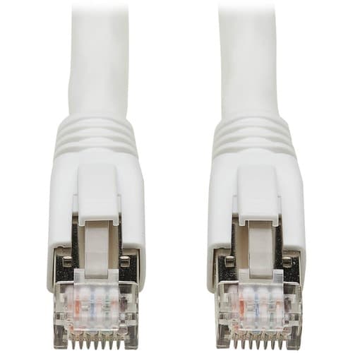 60FT CAT8 PATCH CABLE SNAGLESS M/M 25G/40G CERTIFIED POE WHITE
