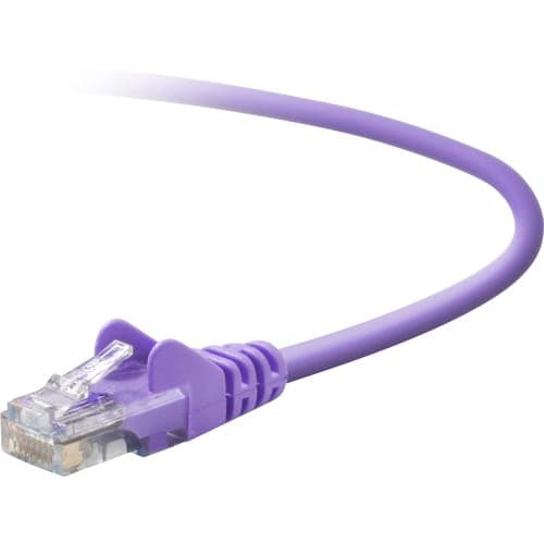 6FT CAT5E PURPLE SNAGLESS CROSSOVER CABLE RJ45M/RJ45M