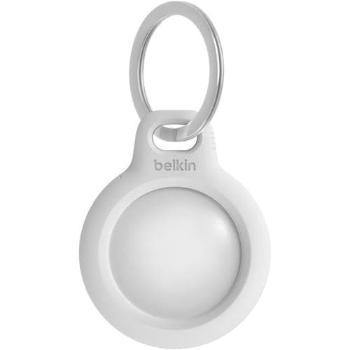 SECURE HOLDER WITH KEY RING FOR AIRTAG WHITE 03-RETAIL BOX