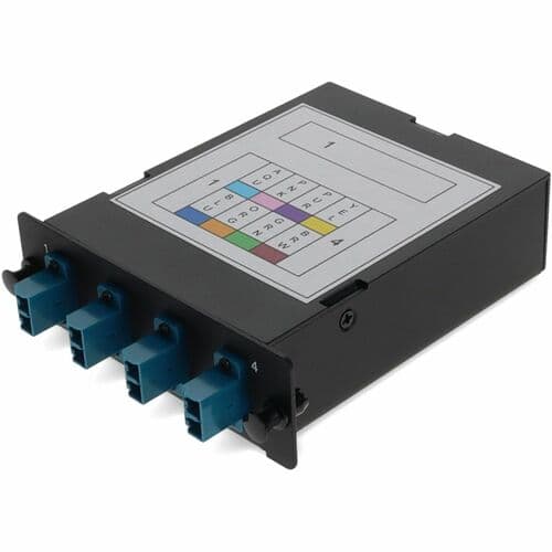 4-BAY CASSETTE 12-FIBER MPO IN 4 LC DUPLEX OUT MULTI-MODE OS2