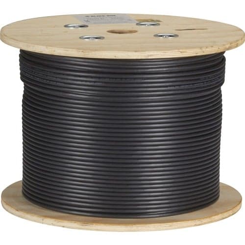 1000FT CAT6A BULK CABL STRANDED SFTP 650MHZ CM PVC POE BLACK