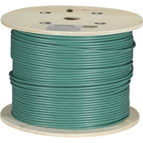 1000FT CAT6A GREEN STRANDED SFTP 650MHZ CM PVC POE BULK CABLE