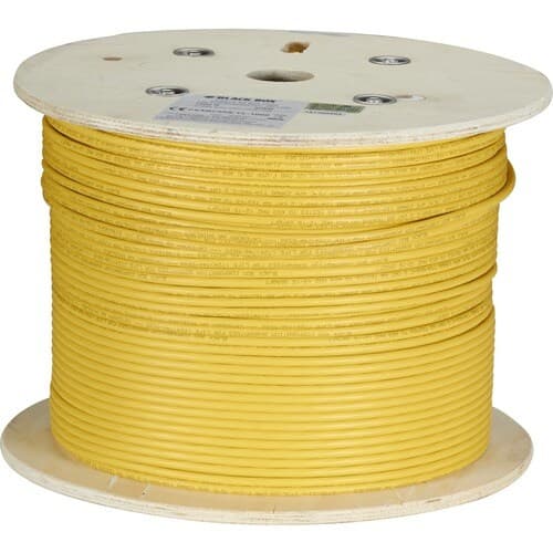 1000FT CAT6A YELLOW STRANDED SFTP 650MHZ CM PVC POE BULK CABLE