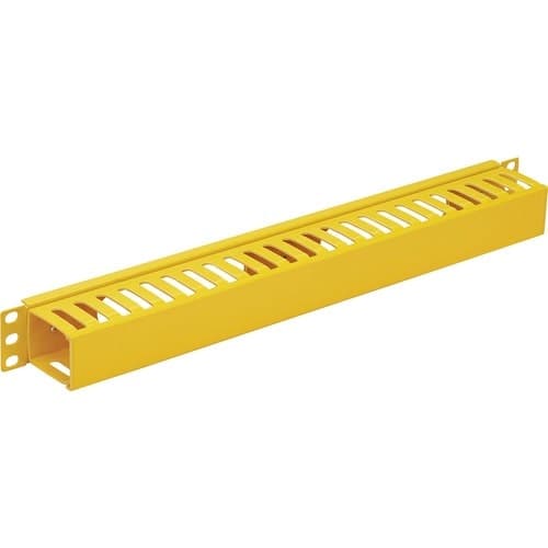 HORIZONTAL CABLE MANAGER FINGER DUCT W/ COVER YELLOW 1URM