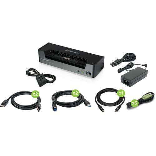 3-PORT 4K USB-C/DP KVMP