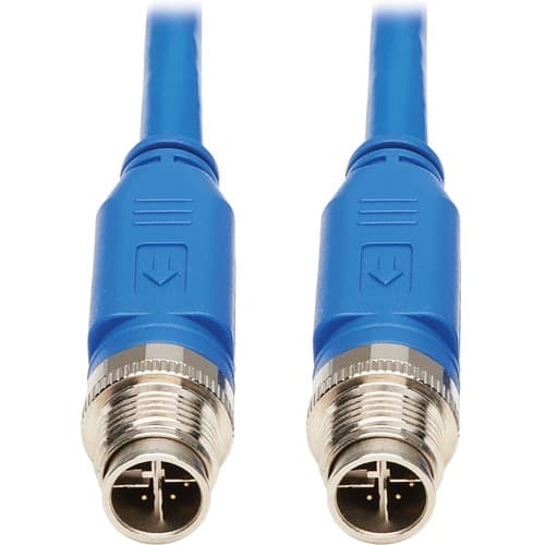 10M CAT6 BLUE ENET M12 X-CODE 1G UTP CMR-LP POE M/M CABLE