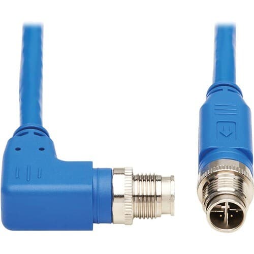 3M ENET CABLE M12 X-CODE CAT6 1G UTP CMR-LP RIGHT-ANGLE M/M 3M