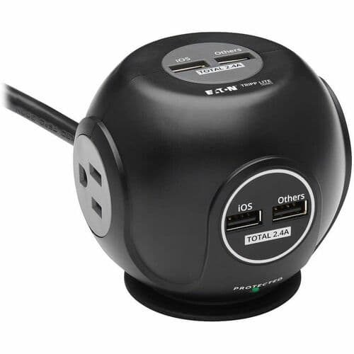 6FT CORDSAFE-IT SURGE PROTECTOR 3OUTLET 4 USB PORTS SPHERICAL