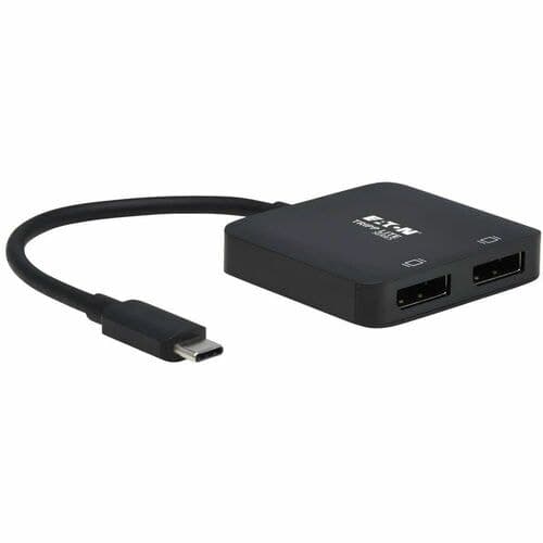 BLK USB C ADAPTER DUAL-DISPLAY 4K 60HZ DISP PORT 8K HDR 4:4:4 BLK