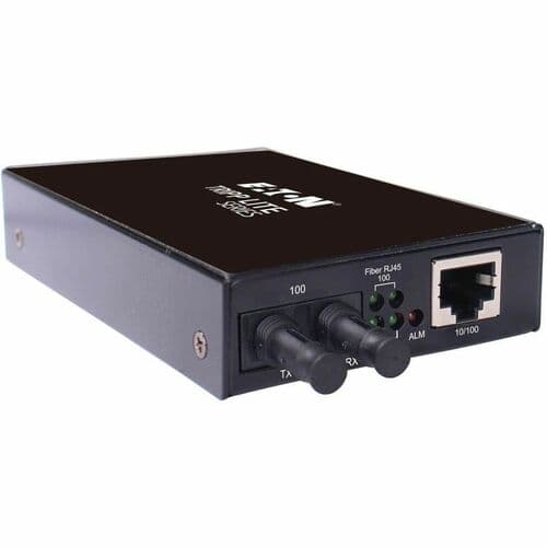 HARDENED COPPER TO FIBER MEDIA CONVERTER RJ45/ST MMF 10/100MBPS
