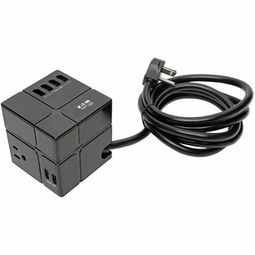 SAFE-IT CUBE SURGE PROTECTOR 3-OUTLET 5-15R 6 USB CHARGING POR