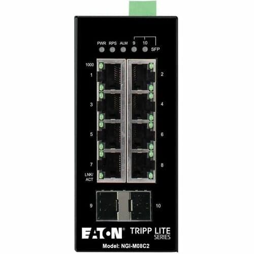 GIGABIT ETHERN SWITCH 8PORT INDUSTRIAL MANAGED 2GBE SFP SLOTS