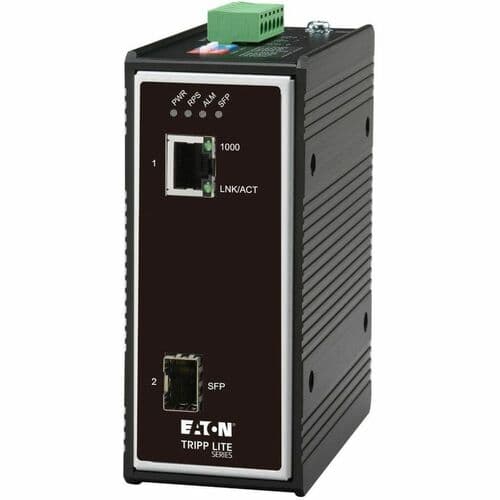 INDUSTRIAL GIGABIT FIBER TO ETHERNET MEDIA CONVERTER RJ45/SFP