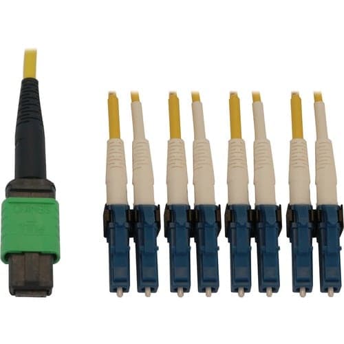 5M SWITCHABLE FIBER CBL SMF 12F MTP/MPO-APC TO 4X LC/UPC F/M