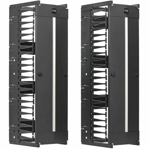 VERTICAL CABLE MANAGER DEEP FINGER DUCT  SINGLE SIDED 12IN WIDE