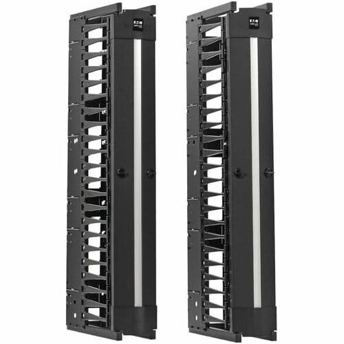 VERTICAL CABLE MANAGER DEEP DOUBLE FINGER DUCT 6IN WIDE