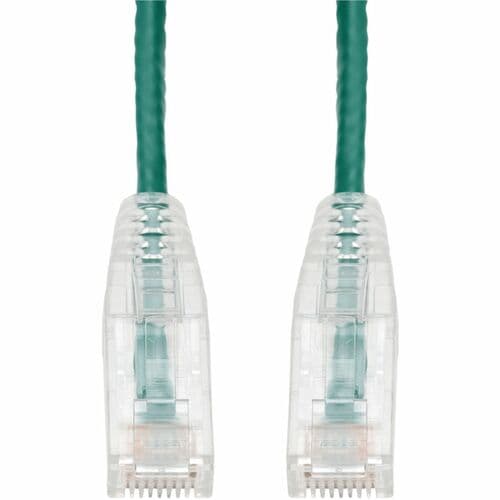 14FT GREEN CAT6A SLIM UTP PVC SNAGLESS CLEAR-CLAW PATCH CBL