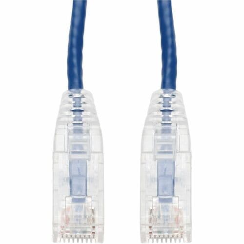 14FT BLUE CAT6A SLIM UTP PVC SNAGLESS CLEAR-CLAW PATCH CBL