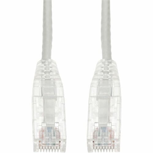 14FT WHITE CAT6A SLIM UTP PVC SNAGLESS CLEAR-CLAW PATCH CBL