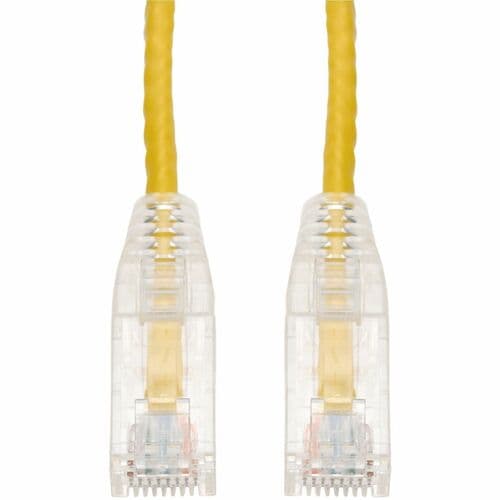 14FT YELLOW CAT6A SLIM UTP PVC SNAGLESS CLEAR-CLAW PATCH CBL