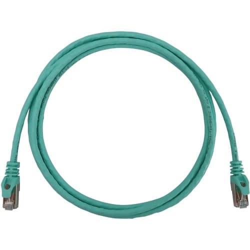 6FT CAT6A ENET CABLE SNAGLESS SHIELDED SLIM 10G POE MM AQUA