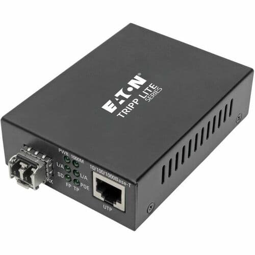 GB MMF FIBER TO ENET MEDIA CONVERTER POE+ 550 M LC INT.