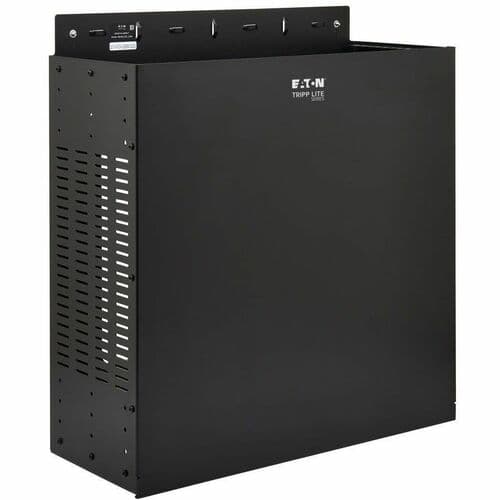 WALLMOUNT RACK ENCLOSURE VENTED VERTICAL LOW-PROFILE 4URM BLACK