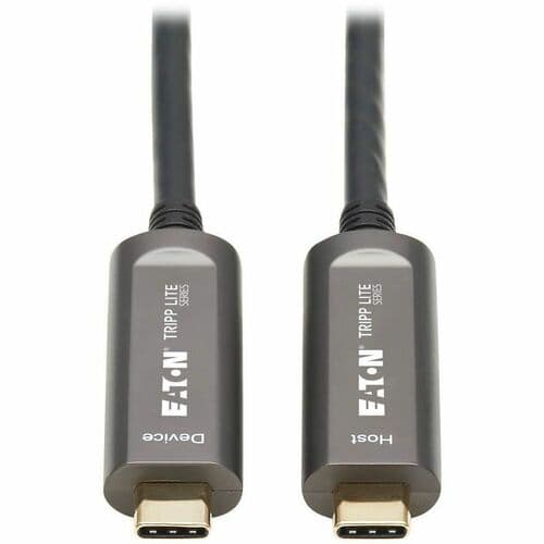 15M USB C FIBER ACTIVE OPTICS CABLE BACKWARD COMPATIBLE BLACK