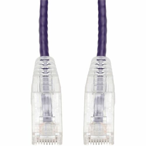 5FT PURPLE CAT6A SLIM UTP PVC SNAGLESS CLEAR-CLAW PATCH CBL