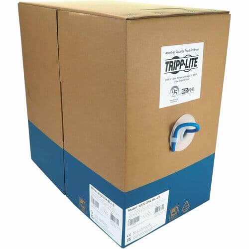 CAT6 BULK ETHERNET CABLE 1G SOLID CORE UTP LSZH BLUE 1000FT