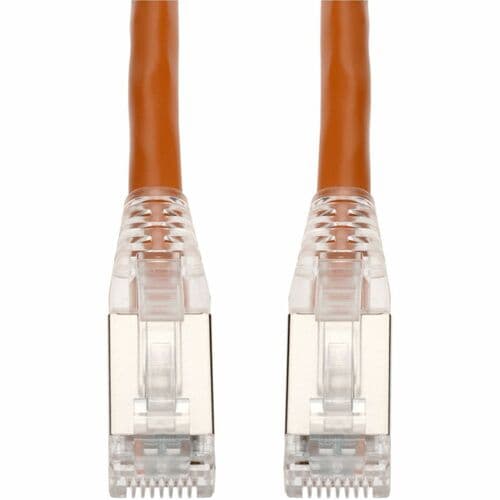 6FT ORANGE CAT6 STP PVC SNAGLESS EASY CLEAR BOOT PATCH CBL