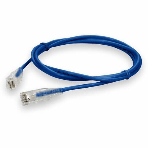 1FT BLUE CAT6 SLIM UTP PVC NON-BOOTED PATCH CBL