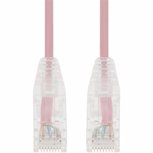 3FT PINK CAT6A SLIM UTP PVC SNAGLESS CLEAR-CLAW