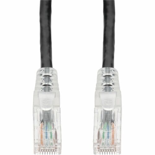 4FT BLACK CAT6 UTP PVC SNAGLESS EASY CLEAR BOOT TAA PATCH