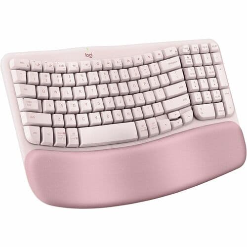 LOGITECH WAVE KEYS ROSE ERGO KEYBOARD