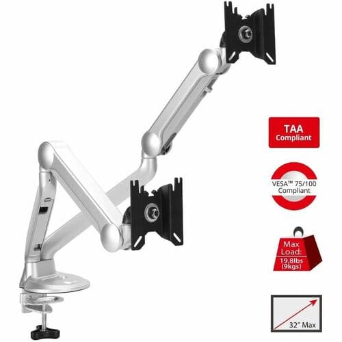 MTPRO DESK MOUNT DUAL GAS SPRING MONITOR ARM