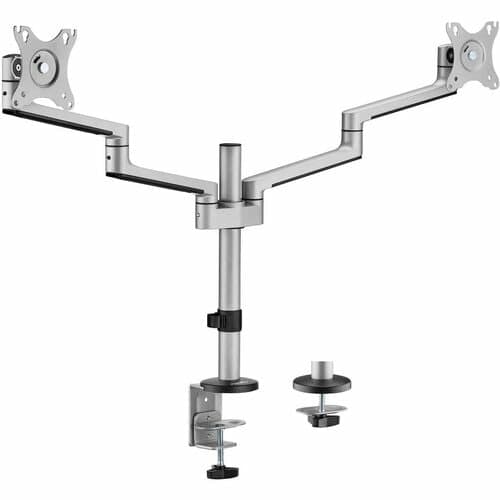 DUAL ALUMINUM MONITOR MOUNT SUPPORTS UP TO TWO (2) 32IN DISPLAY