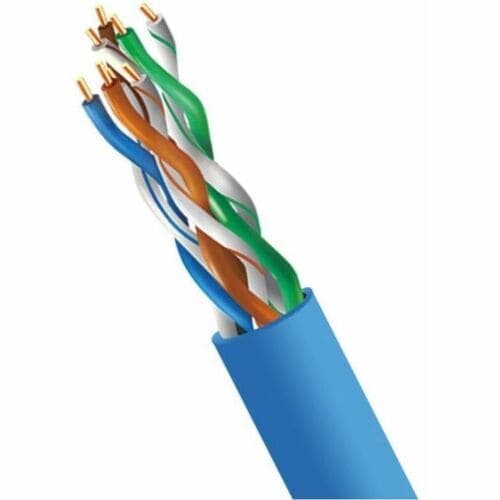 1000FT CAT5E CMR CABLE 24AWG 4PAIR UTP COPPER SOLID CORE - BLUE
