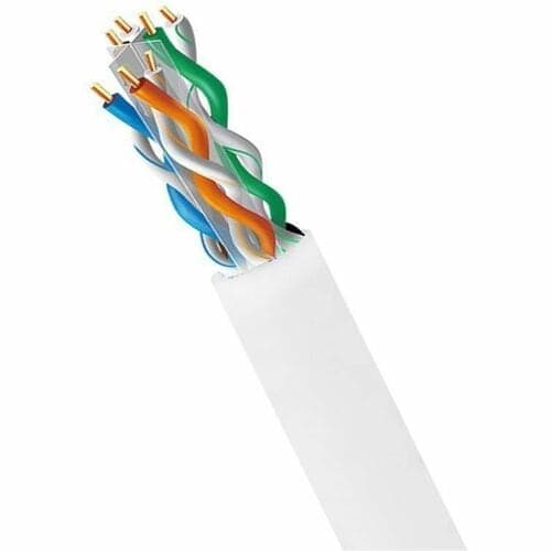 1000FT CAT6 CMR CABLE 24AWG 4PAIR UTP COPPER SOLID CORE - WHITE