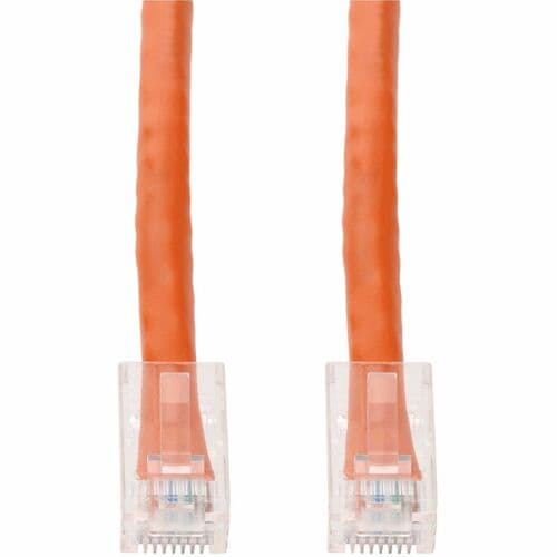 6IN ORANGE CAT6A PVC UTP NON-BOOTED RJ-45 M/M