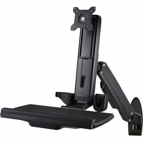SINGLE ARTICULATING WALL ARM WORKSTATION (BLACK)
