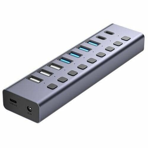 10 PORT USB 3.0 HUB WITH RJ-45 1XRJ45 2XUSBC 3.1 4XUSBA 3.0 3XUSBA