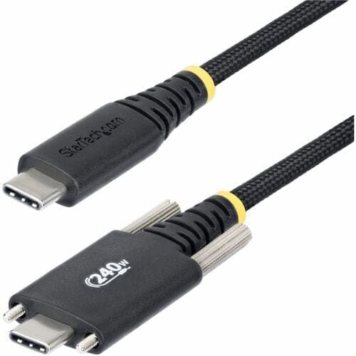 6FT USB-C CABLE USB-IF 240W PD/RUGGED/SIDE LOCKING SCREWS