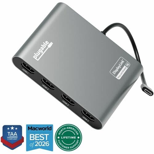 PLUGABLE USB-C GRAPHICS ADAPTERUSB-C QUAD 4K HDMI GRAPHICS