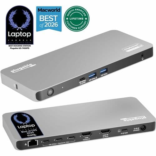 PLUGABLE USB-C 5-DISPLAY DOCK DOCK WITH HDMI 2.1 140W CHARGING